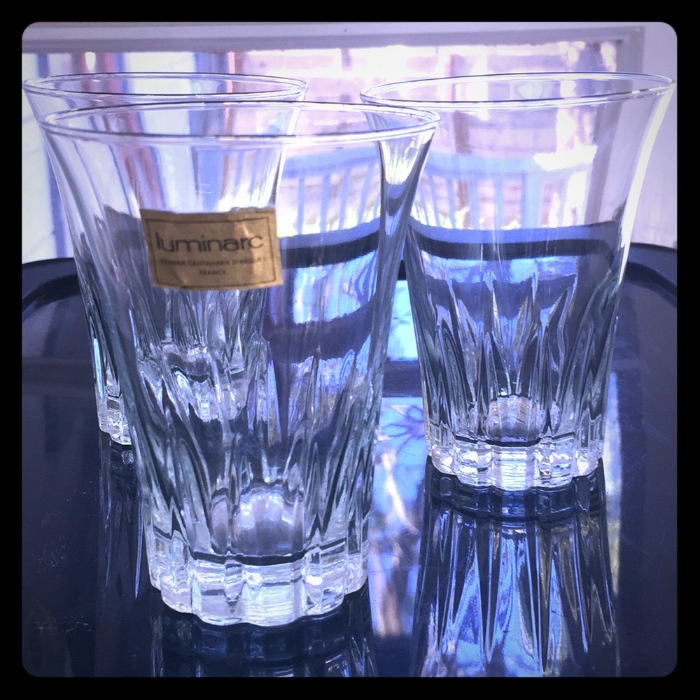 2 Crystal candle votive holders by Luminarc